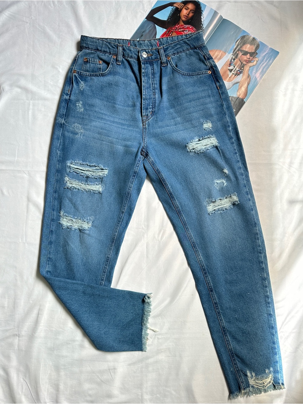 3/50$High-Rise Distressed Blue Women’s Jeans